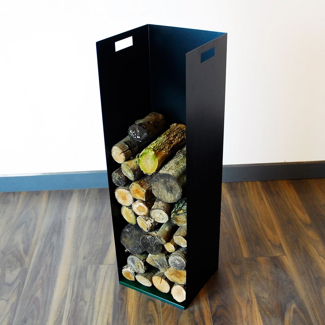 Large (102cm) Modern Firewood Log Store Holder - Woodstove Fireplace